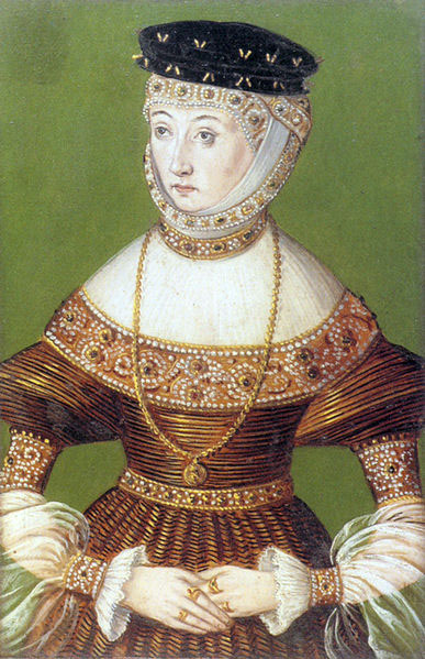 Lucas Cranach the Younger Miniature of Barbara Radziwill